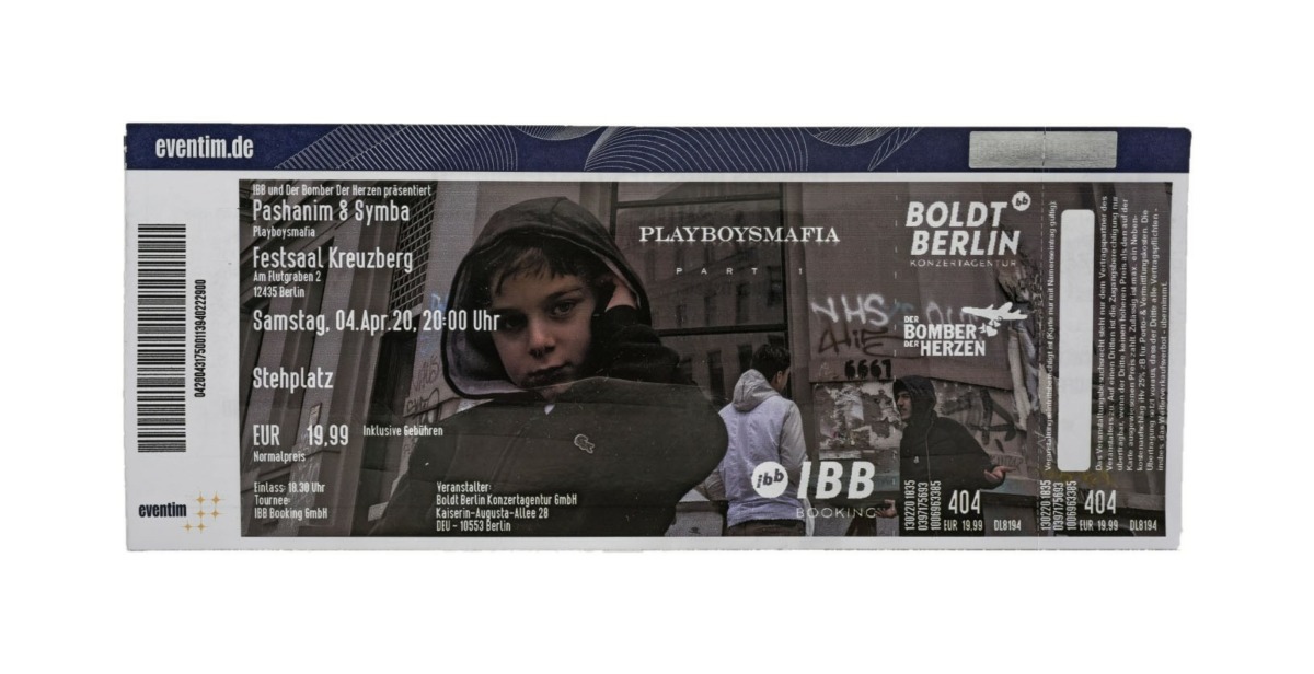 Pashanim & Symba Konzert-Ticket, Festsaal Kreuzberg, 4. April 2020