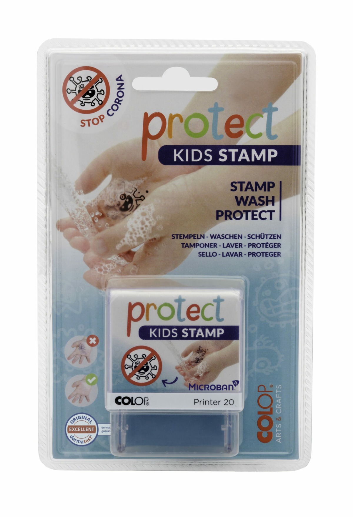protect kids stamp, Colop, 2020