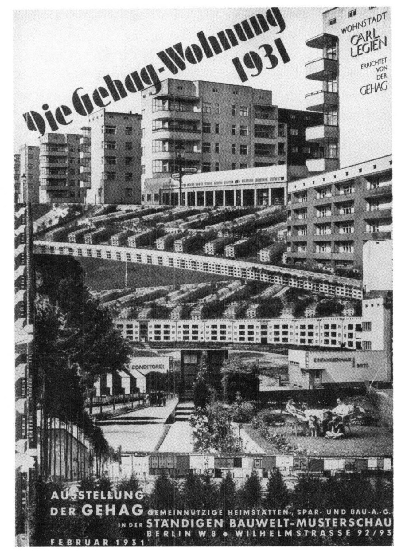 Heftcover. Collage aus mehreren Gebäuden und Wohnsiedlungen.