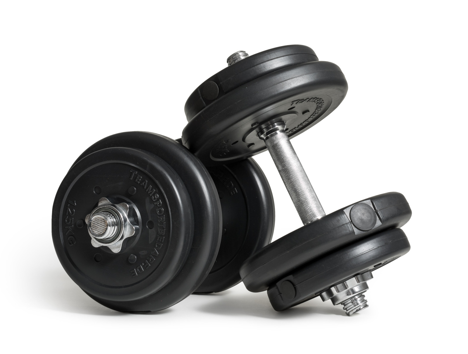 Zwei auseinandergesetzte Kurzhanteln