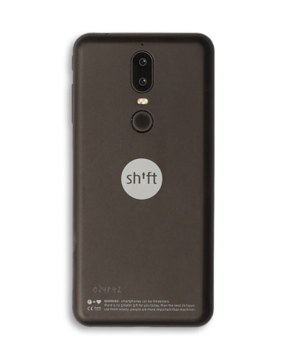 Rückseite eines schwarzen Smartphones