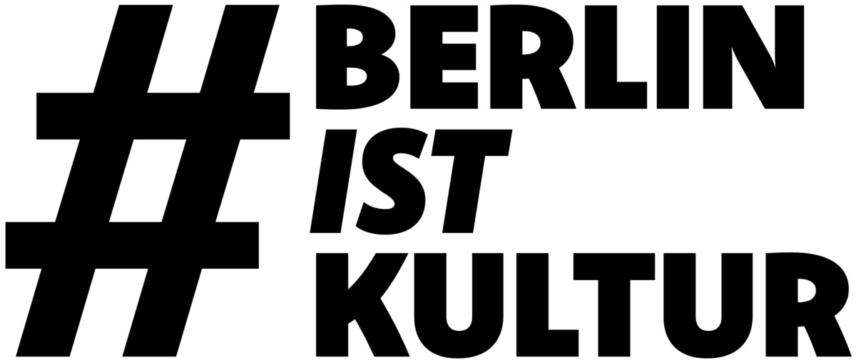 Ein Logo mit dem Hashtag BerlinIstKultur